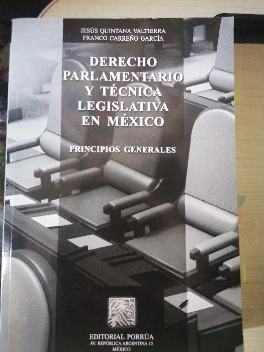 Libro de segunda mano: Derecho parlamentario y técnica legislativa en México