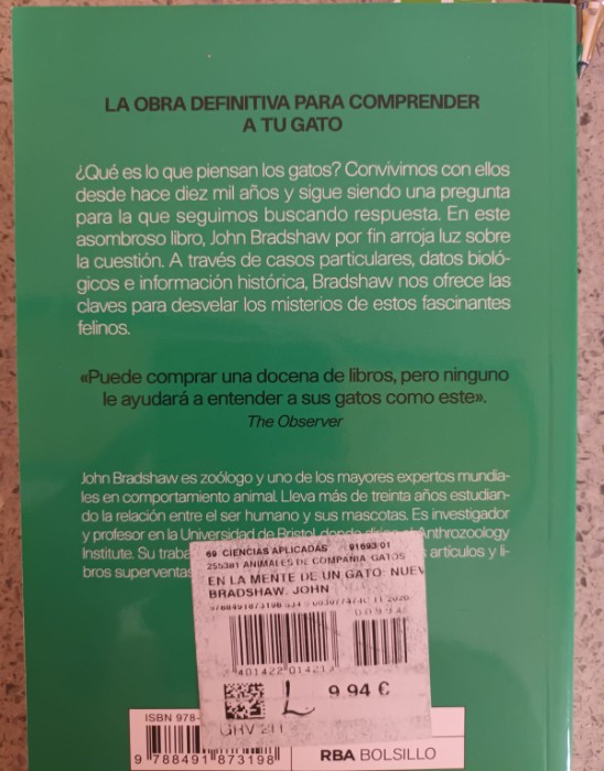 Imagen 2 del libro En la mente de un gato (bolsillo)
